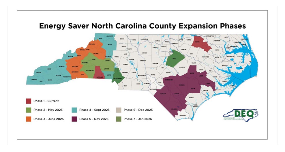 Energy Saver NC expansion map